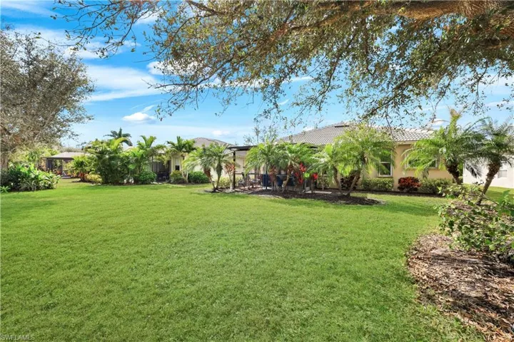 View of grassy yard
