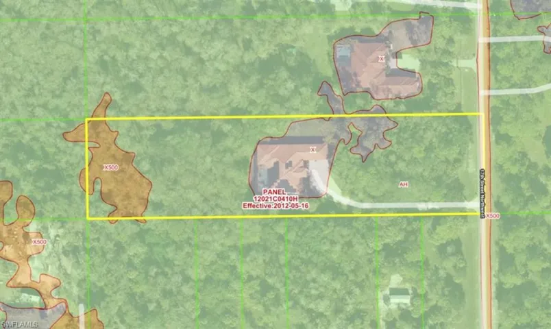 Map / location with property boundaries highlighted
