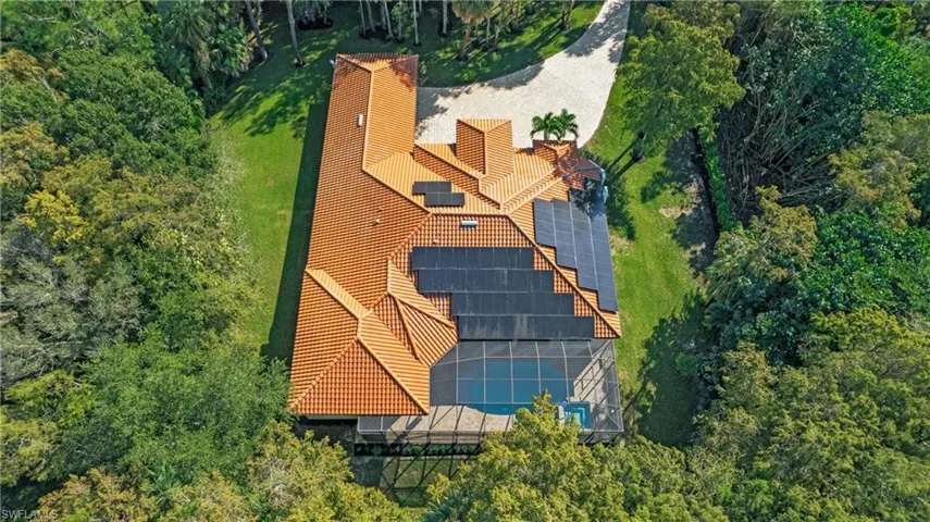 View from above of property