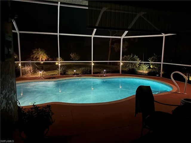 Pool at night