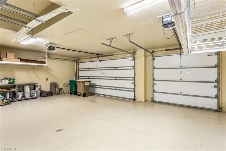 Oversized 3 Car Garage with epoxy floor