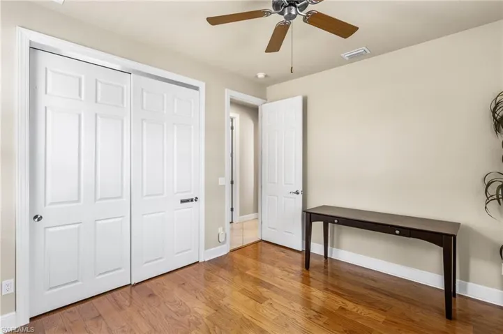 Guest Bedrooms have engineered wood floors.