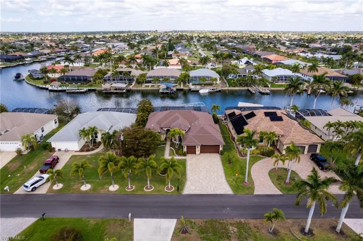 Aerial view of front of home looking from south to north.