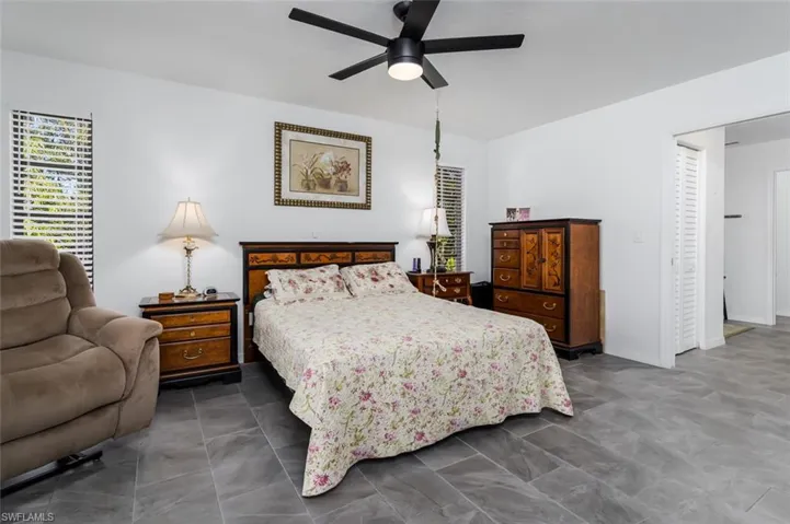 Primary Bedroom with ceiling fan