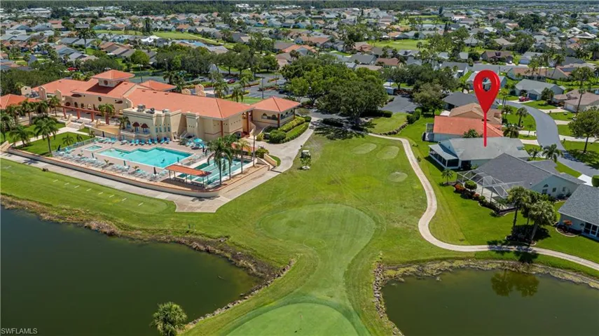 Aerial perspective showcasing a residential community