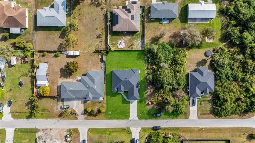 Drone / aerial view with a residential view