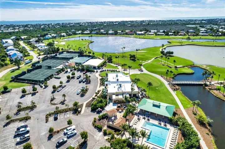 Aerial view of Dune Gold & Tennis Club including Pool
