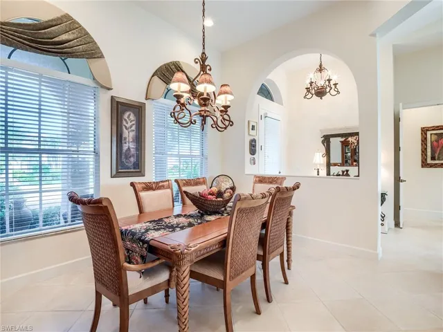 Dining room.  Front entry at the rear