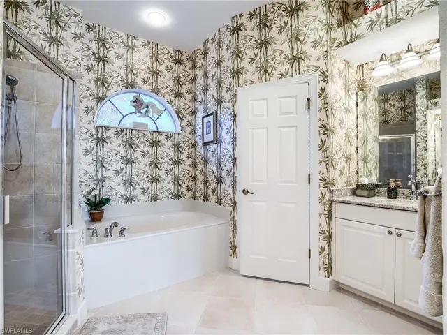 Primary bath right view with water closet