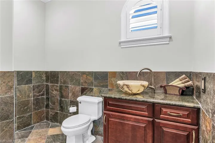 Upper level half bath
