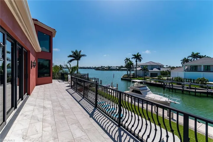 Upper Level Wrap around Tiled Deck with Bay Views