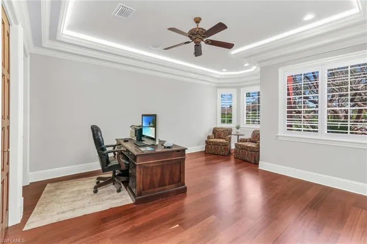 4th Bedroom used as office with closets.