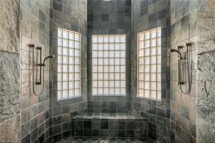 Primary Bathroom, spa tower shower, 3 stations