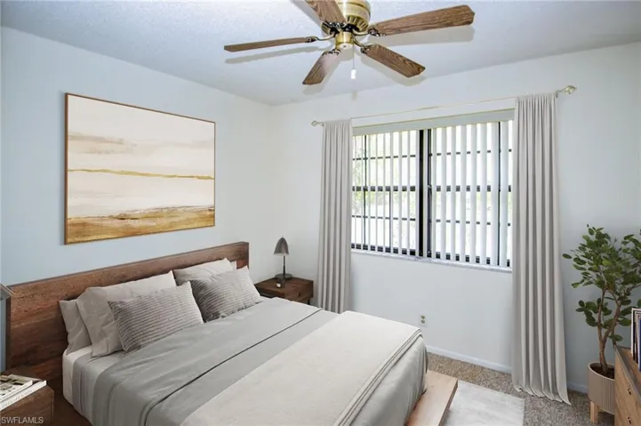 virtually staged guest bedroom