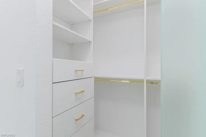 View of walk in closet
