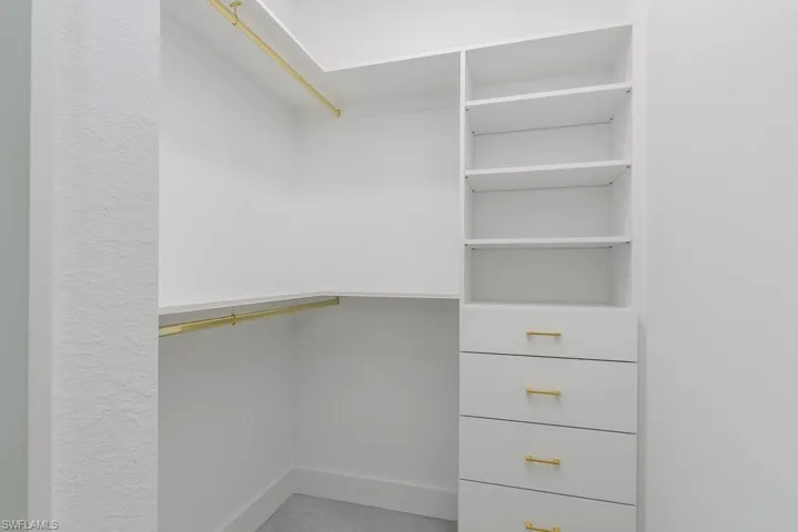 View of walk in closet