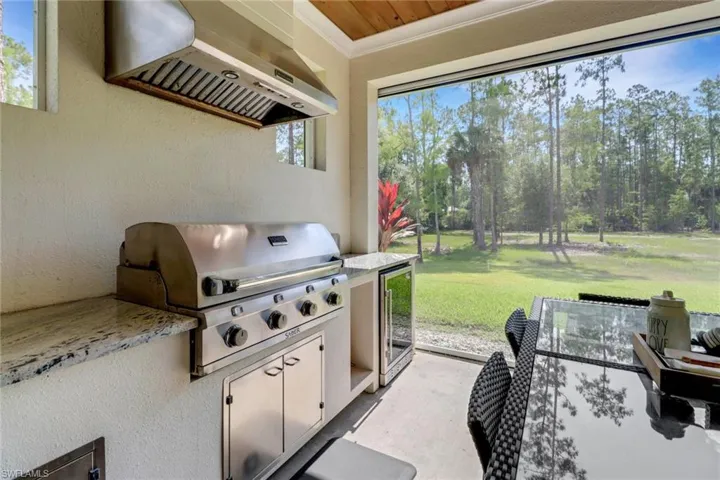 Outdoor kitchen with propane.