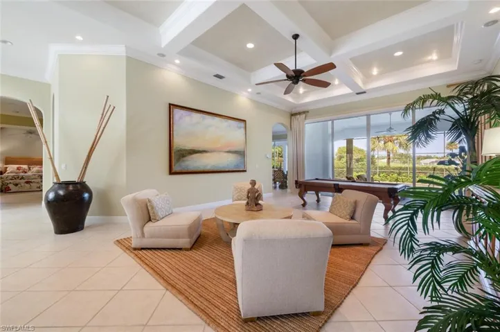 Sliders from the living/game room to the covered lanai
