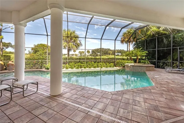 The expansive lanai has excellent under cover space