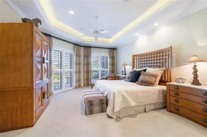 Lighted Trey Ceiling, Sliders to the Lanai with Plantation Shutters for privacy