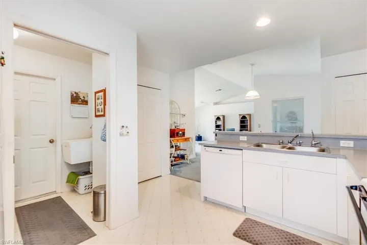 View of Pantry and laundry room (left)