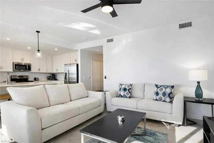 Living Room, Natural Light, High Ceilings
