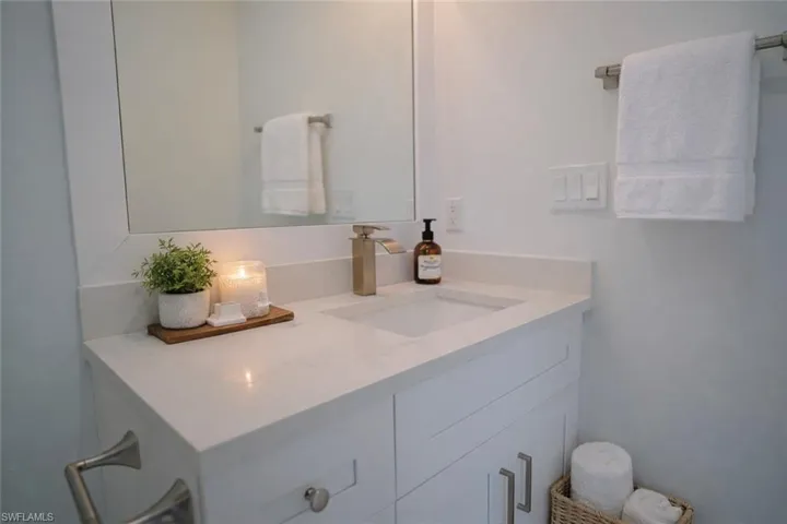 Bathroom featuring vanity
