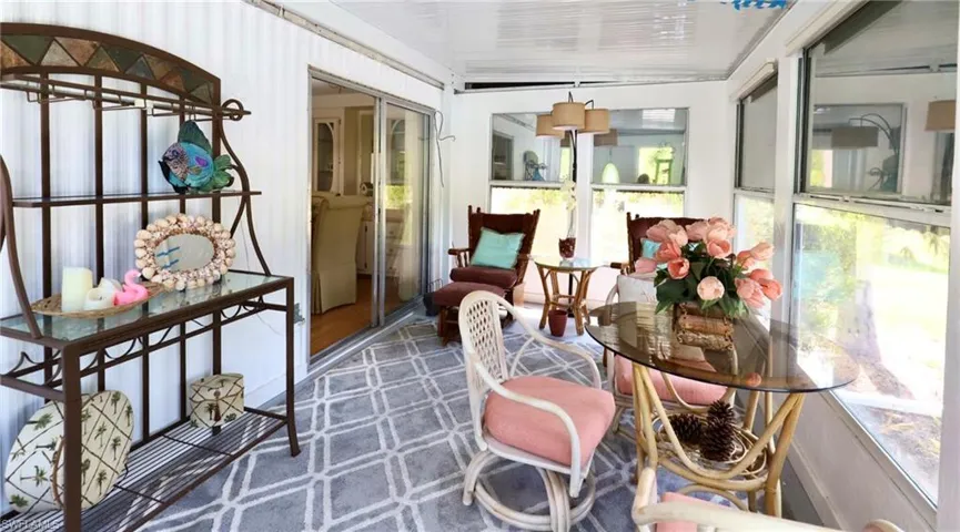 Sunroom / solarium with a healthy amount of sunlight