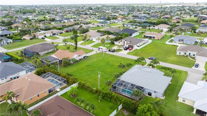 Aerial view of residential area