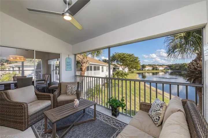 The lanai is the place you will spend much of your time enjoying a bevy of choice morning or evening.  Water views are spectacular!