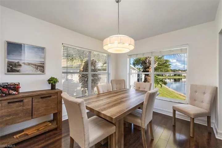 Dining space featuring a water view, plenty of natural light and million dollar views.