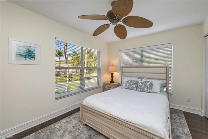 A pocket door makes this den a wonderful space to keep as a 3rd bedroom, office or reading space.