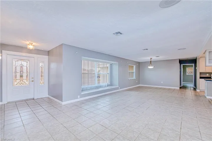 front living and dining area