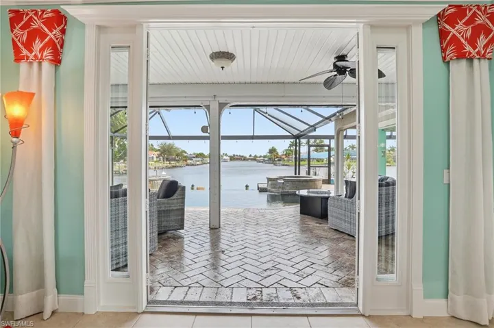 View of patio from living room