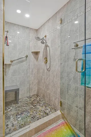 Bathroom featuring a stall shower