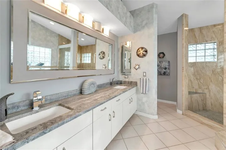 Spacious primary bathroom with shower