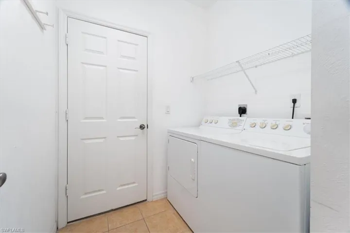 Laundry room off garage