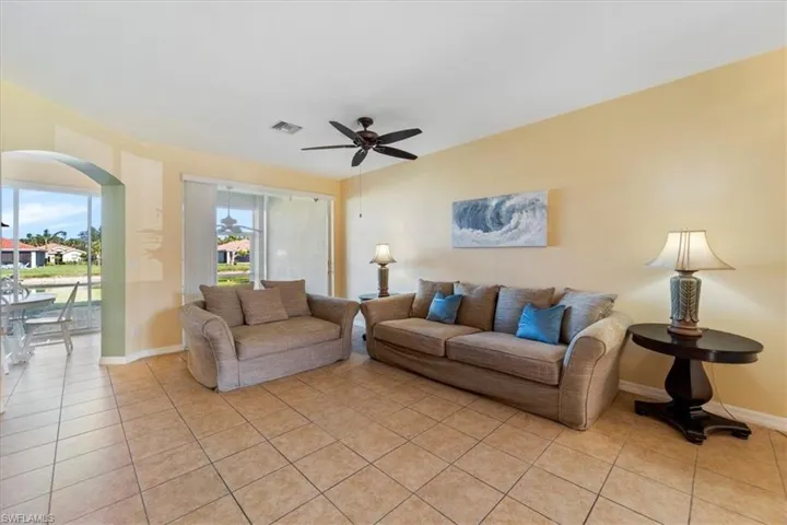 Living room with slider