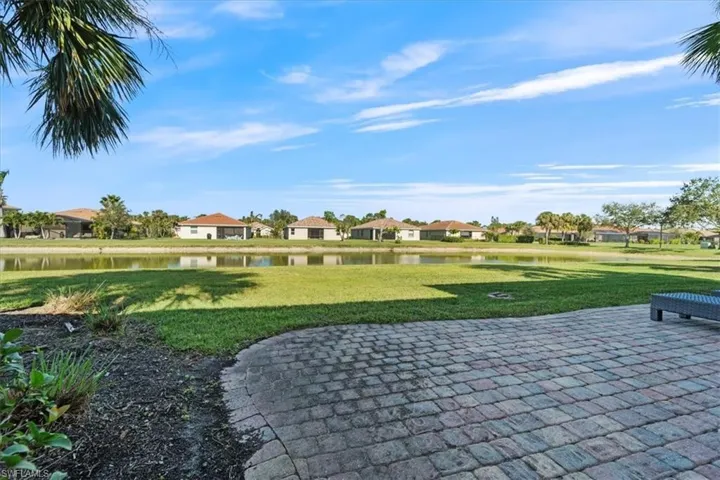 Backyard view of water