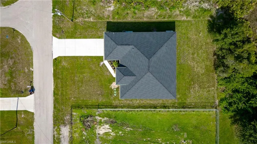 View from above of property