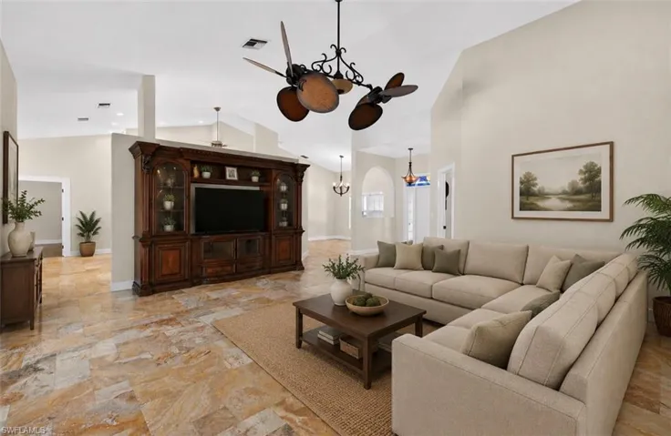 Staged photo of living room.
