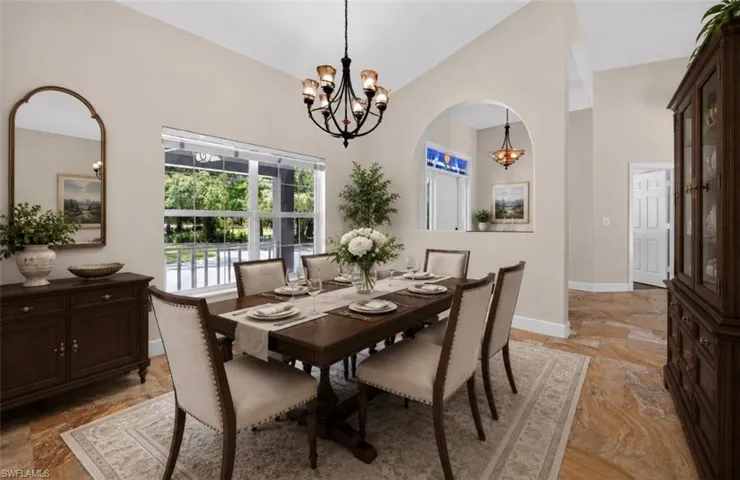 Staged photo of dining area