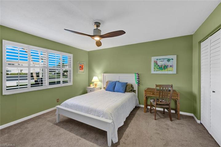 Guest Bedroom with plantation shutters