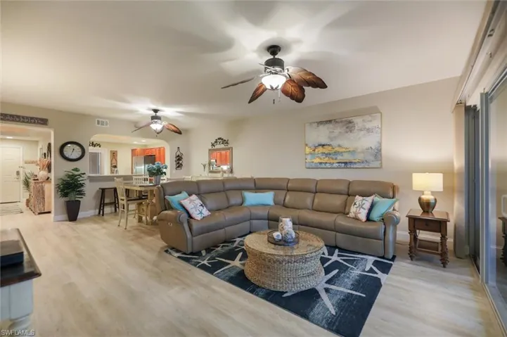 Living room featuring light hardwood / wood-style flooring