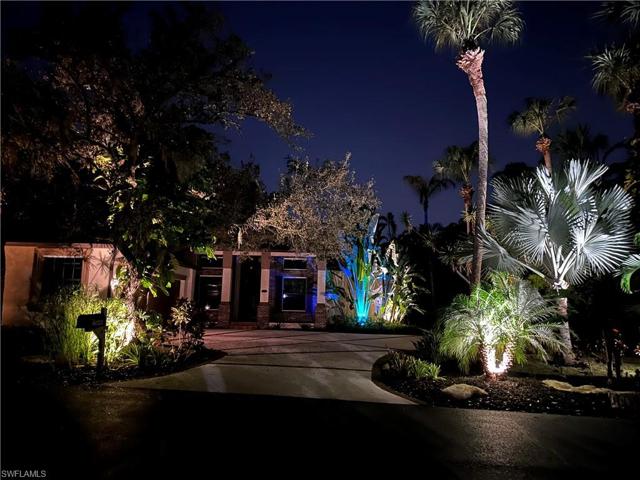 Lighted House at Night