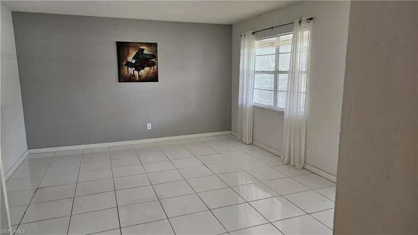 View of tiled spare room