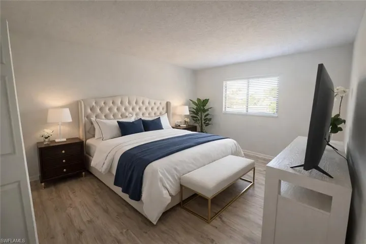 Master bedroom - virtually staged furniture
