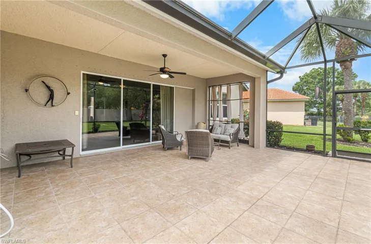 extended lanai offers plenty of entertaining space