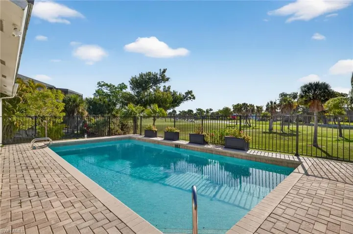 View of pool featuring patio surround