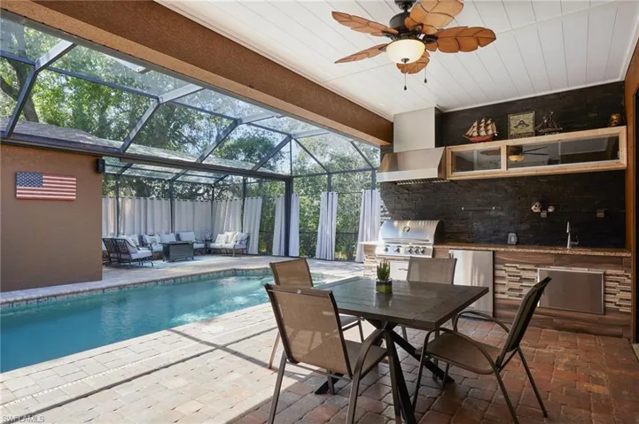 Pool and outdoor kitchen